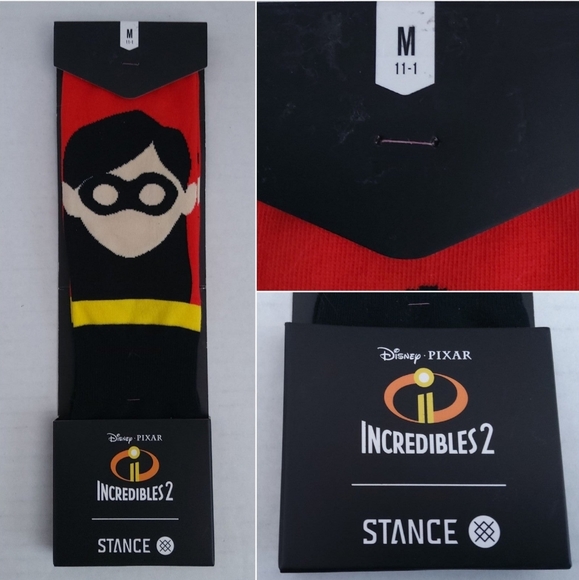 Stance Disney Pixar Incredibles socks kids size Med (11-1) "New" - Picture 3 of 5
